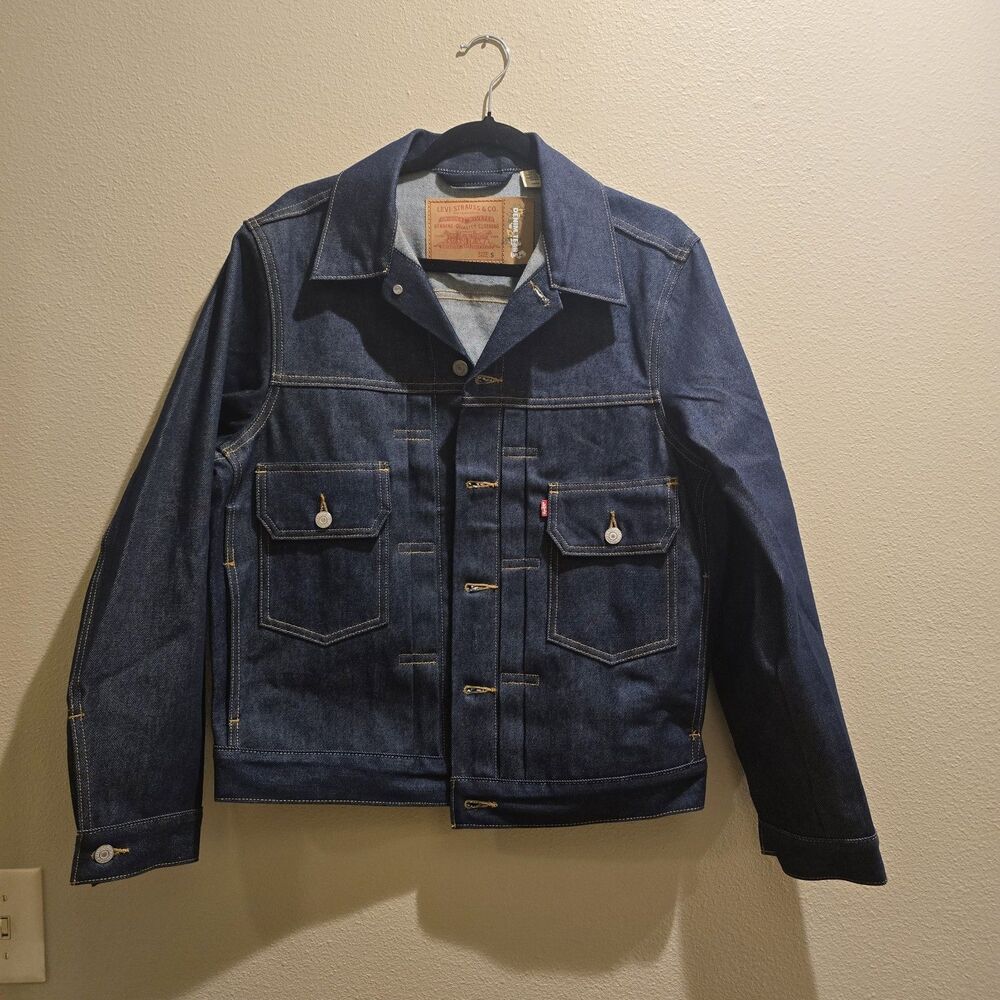 Levi's x Denim Tears Type II 2 Denim Jean Trucker Jacket Dark Wash Men's Small